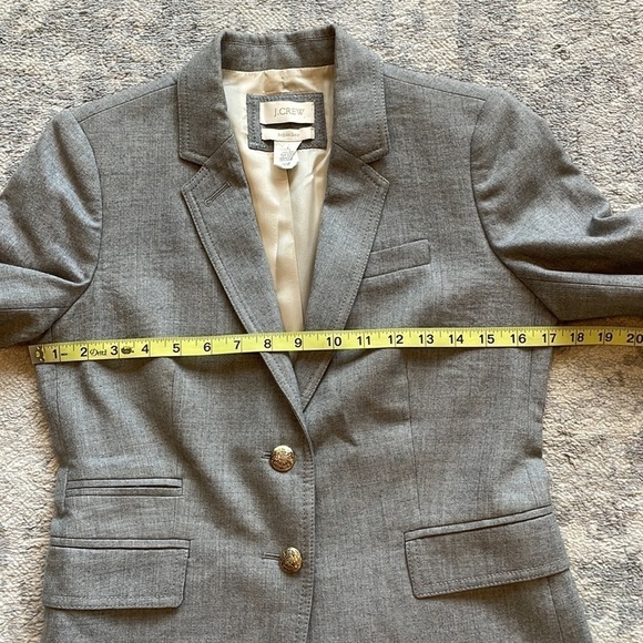 J Crew Schoolboy Blazer in Light Gray Wool Preppy Light Academia Sz 2 - Picture 11 of 14